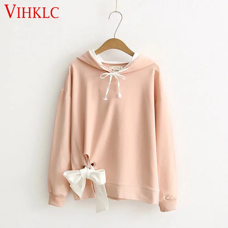 2017 Spring Autumm Women Sweatshirt Full Drop-Shoulder Sleeve Solid Fashion New Pullovers Female Sweatshirt With Cap Bow A756
2017 Spring Autumm Women Sweatshirt Full Drop-Shoulder Sleeve Solid Fashion New Pullovers Female Sweatshirt With Cap Bow A756