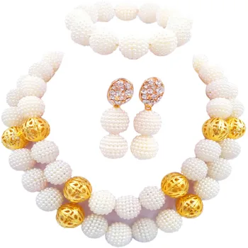 Fashion White Simulated Pearl Jewelry Set Nigerian Wedding African Beads Jewelry Sets for Women 2ZQJS14
Fashion White Simulated Pearl Jewelry Set Nigerian Wedding African Beads Jewelry Sets for Women 2ZQJS14