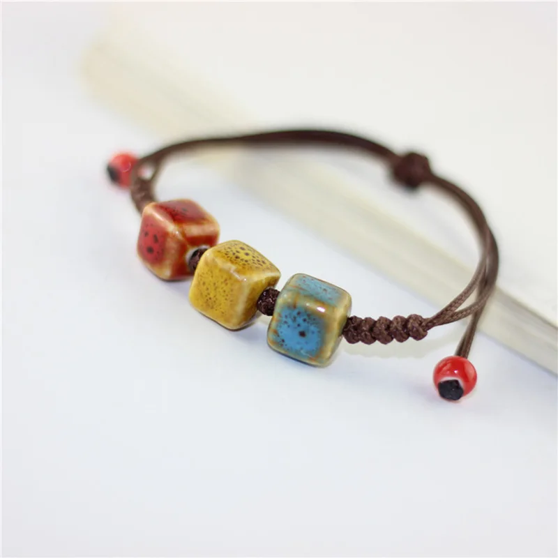 12 Pieces/Lot Heart Women Men Colorful Bracelets Ceramic Round Beads Square Bangle Weave Rope Chain Retro Bohemia Jewelry Anklet
12 Pieces/Lot Heart Women Men Colorful Bracelets Ceramic Round Beads Square Bangle Weave Rope Chain Retro Bohemia Jewelry Anklet