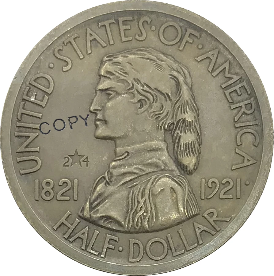 1921 США половина доллара 50 центов предметы коллекционирования из мельхиора, покрытые серебром копия монеты
1921 США половина доллара 50 центов предметы коллекционирования из мельхиора, покрытые серебром копия монеты