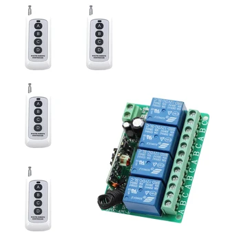Promotion DC12V 4CH RF Wireless Remote Control System Learning Code Receiver and 4pcs Transmitter For Garage Doors 315/433Mhz
Promotion DC12V 4CH RF Wireless Remote Control System Learning Code Receiver and 4pcs Transmitter For Garage Doors 315/433Mhz