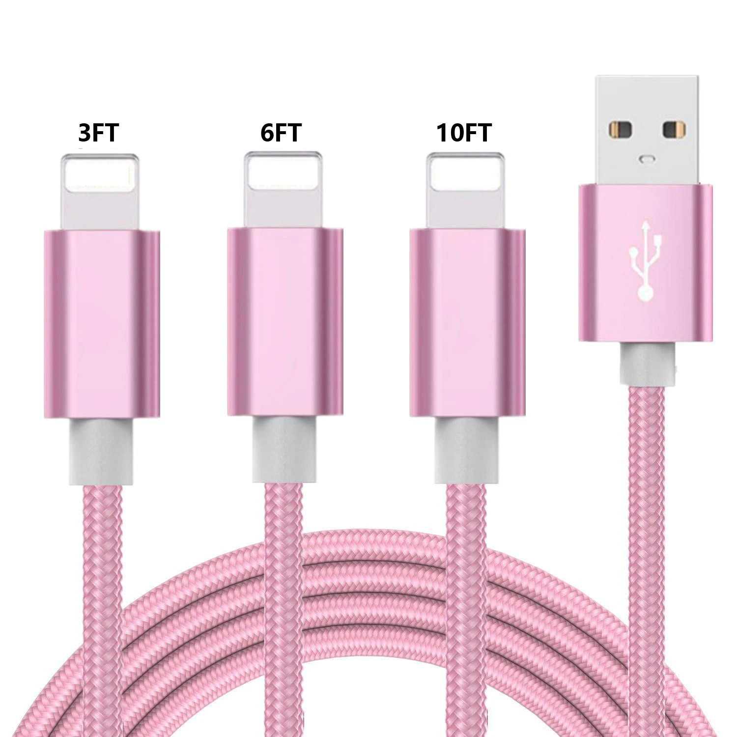 8Pin Cable, Nylon Braided USB Cables Fast USB Charging & Syncing Cord For iPhone Charger XS/Max/XR/X/8P/8/7/7P/6/iPad/iPod
8Pin Cable, Nylon Braided USB Cables Fast USB Charging & Syncing Cord For iPhone Charger XS/Max/XR/X/8P/8/7/7P/6/iPad/iPod