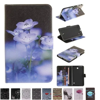 

TX-DX Pu Leather Stand Tablet Cover Cute Case For Samsung Galaxy Tab 4 7.0 inch SM T230 T231 T235 Fundas Coque W/Card Slots