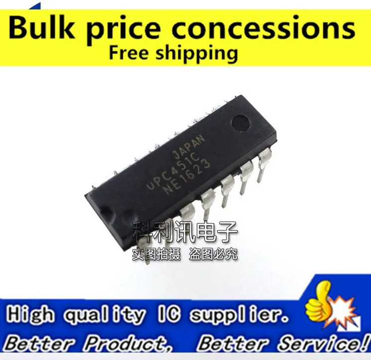 Бесплатная доставка 10 шт./лот C451C UPC451C DIP-14 UPC451 IC | Электроника
