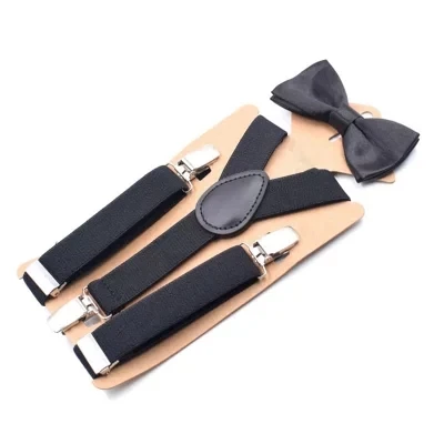 Fashion 2.5cm Wide Solid Color Suspenders For Child Boy Girl 3 Clip Suspenders Bow Tie Set Suit Baby Suspenders Adjustable Gift
Fashion 2.5cm Wide Solid Color Suspenders For Child Boy Girl 3 Clip Suspenders Bow Tie Set Suit Baby Suspenders Adjustable Gift