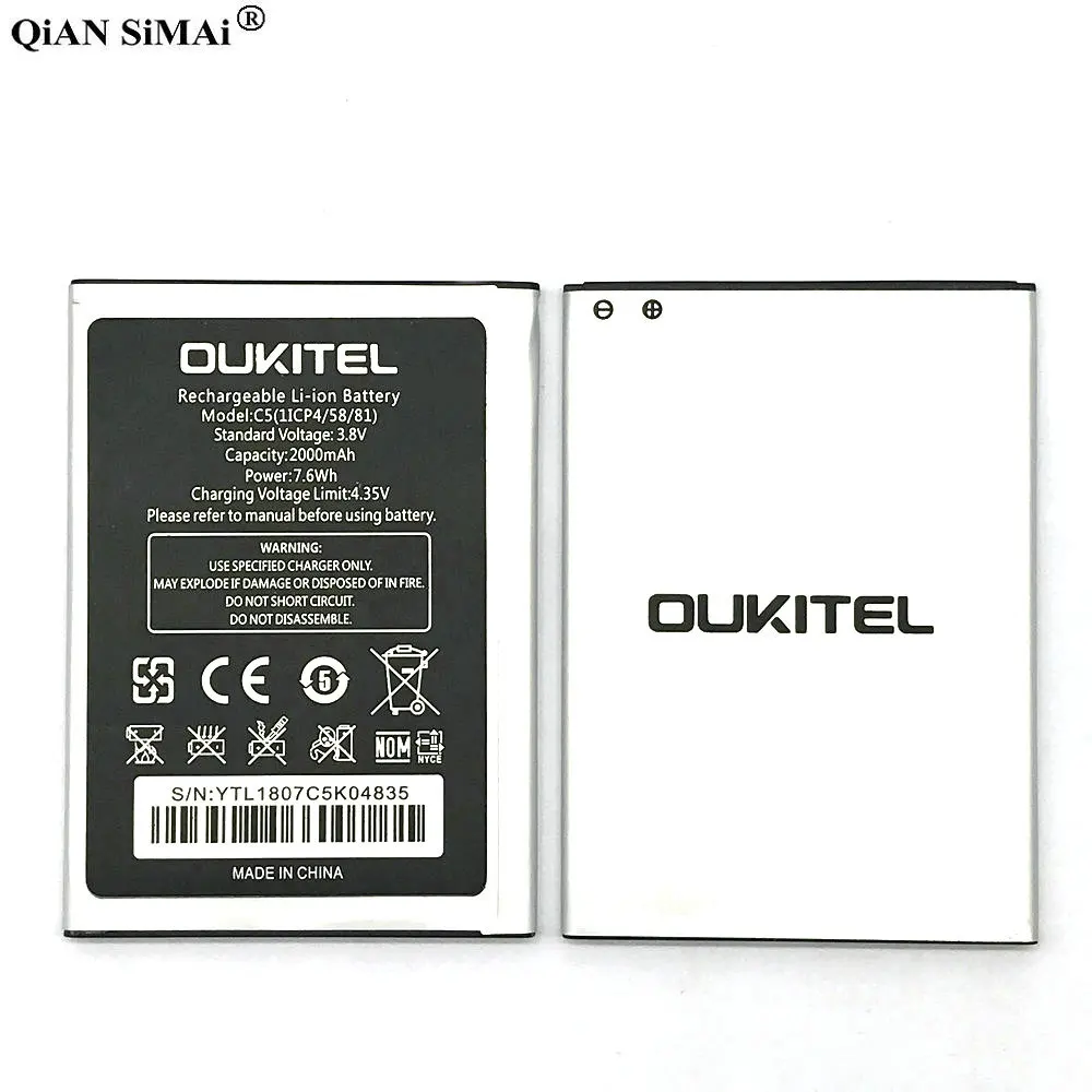 New High Quality Oukitel C5 2000mAh battery For Oukitel C5 pro phone + Tracking number
New High Quality Oukitel C5 2000mAh battery For Oukitel C5 pro phone + Tracking number
