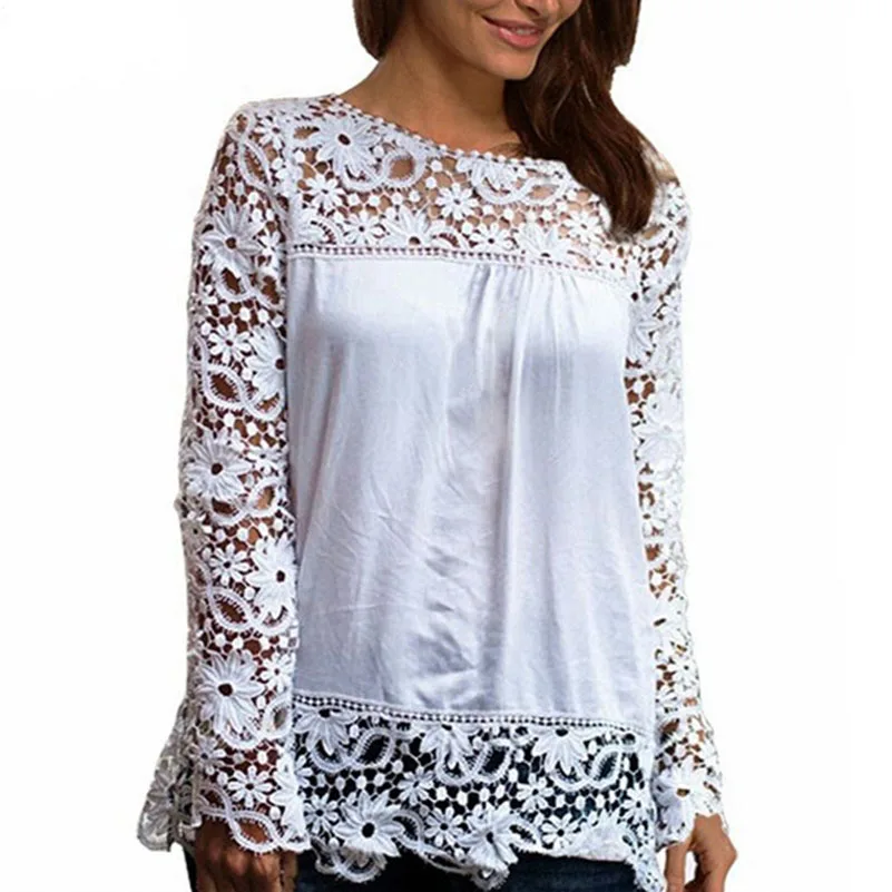 New 2019 Fashion Women Ladies Vintage Chiffion Blouses Shirts Long Sleeve Tops Blusas Haut Dentelle Lace Blouse Chemise Femme -N
New 2019 Fashion Women Ladies Vintage Chiffion Blouses Shirts Long Sleeve Tops Blusas Haut Dentelle Lace Blouse Chemise Femme -N