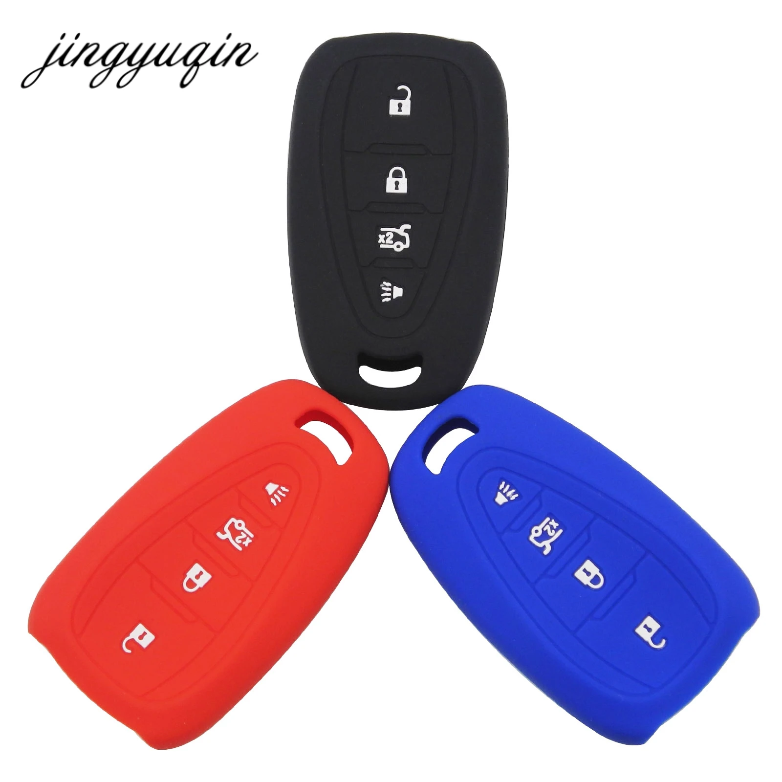 jingyuqin For Chevrolet Cruze Malibu 2016 XL Camaro Remote Keyless 4 buttons Silicone Car Key Cover Case Set
jingyuqin For Chevrolet Cruze Malibu 2016 XL Camaro Remote Keyless 4 buttons Silicone Car Key Cover Case Set