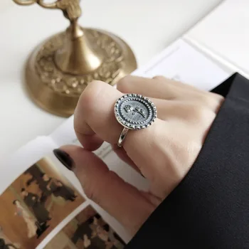 Vintage Women's Authentic S925 Sterling Silver Fine Jewelry Retro Rose Flower Coin Round ring Open adjust J434
Vintage Women's Authentic S925 Sterling Silver Fine Jewelry Retro Rose Flower Coin Round ring Open adjust J434