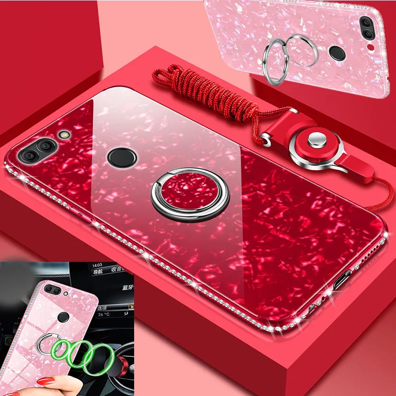 Cover Case for Huawei P Smart Case Phone empered Glass + tpu plating Back Cover Funda with metal car finger ring holder + rope
Cover Case for Huawei P Smart Case Phone empered Glass + tpu plating Back Cover Funda with metal car finger ring holder + rope