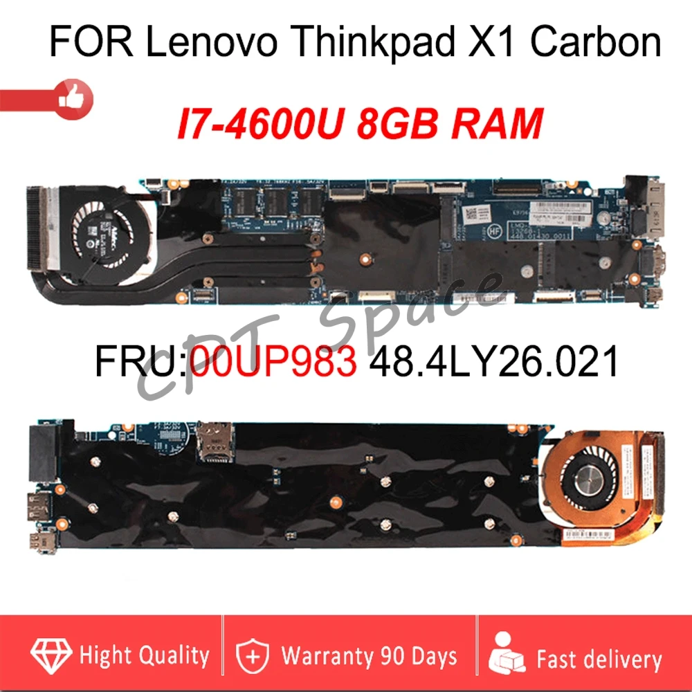 FRU 00UP985 48.4LY06.021 For Lenovo ThinkPad X1C X1 carbon 12298-2 Laptop motherboard 00HN769 00UP983 100% tested intact
FRU 00UP985 48.4LY06.021 For Lenovo ThinkPad X1C X1 carbon 12298-2 Laptop motherboard 00HN769 00UP983 100% tested intact