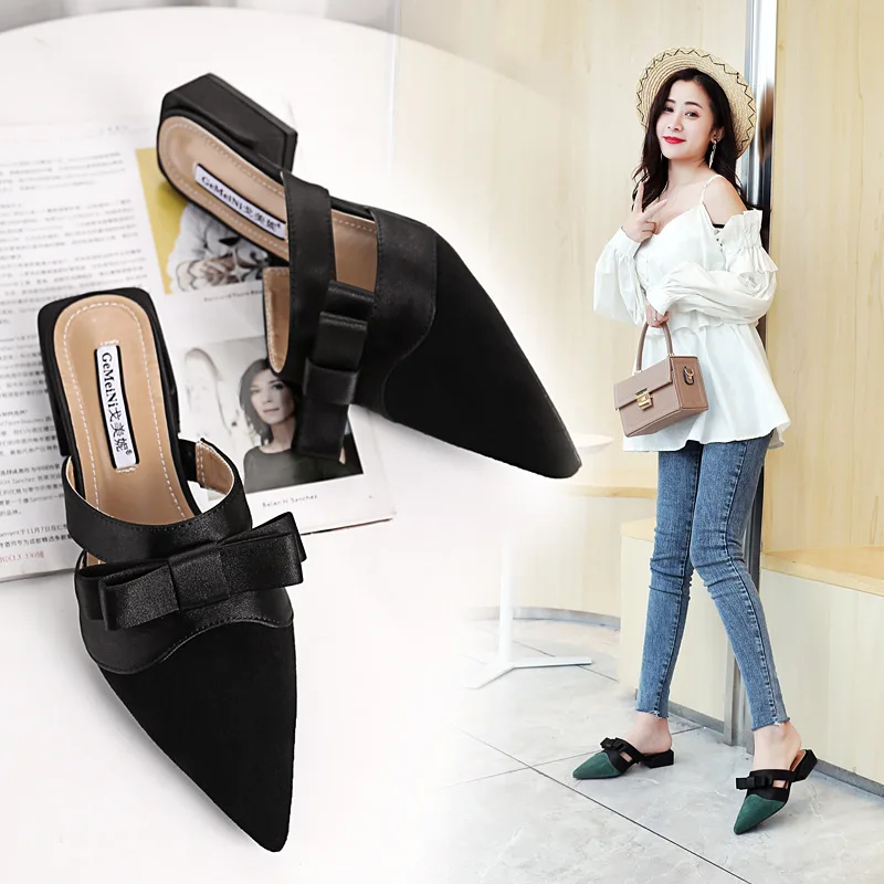 Gold Velvet summer mules shoes women cutout real silk bowtied closed toe slippers korean mix color pointed slides woman flipflop
Gold Velvet summer mules shoes women cutout real silk bowtied closed toe slippers korean mix color pointed slides woman flipflop