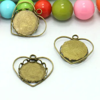 Multi-color Wired Heart Pendant Setting Blank Resin Cabochons Bases Circle Lace Tray Bezel with Loop 14mm for DIY Findings
Multi-color Wired Heart Pendant Setting Blank Resin Cabochons Bases Circle Lace Tray Bezel with Loop 14mm for DIY Findings