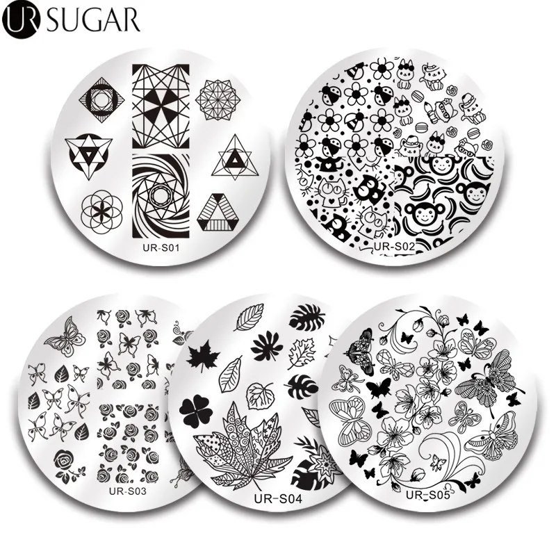 UR SUGAR 5Pcs Nail Stamping Plate Set Geometry Flower Butterfly Animals Template Nail Art Image Plate Manicure Stamp Polish DIY
UR SUGAR 5Pcs Nail Stamping Plate Set Geometry Flower Butterfly Animals Template Nail Art Image Plate Manicure Stamp Polish DIY