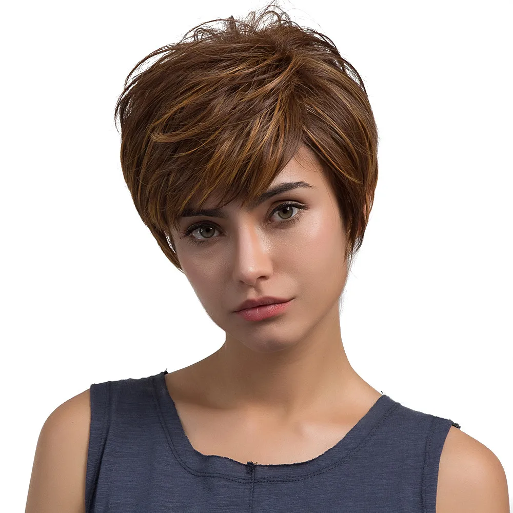 Women's Fashion Wig New Natural Light Brown Straight Short Hair Wigs Short human hair wig lace front 10.8
Women's Fashion Wig New Natural Light Brown Straight Short Hair Wigs Short human hair wig lace front 10.8
