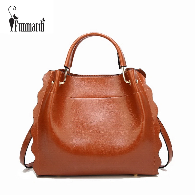 FUNMARDI Luxury Ruffles Oil Wax Leather Handbag Vintage Women Bags New Fashion Totes Bag Brand Design Composite Bags WLHB1752
FUNMARDI Luxury Ruffles Oil Wax Leather Handbag Vintage Women Bags New Fashion Totes Bag Brand Design Composite Bags WLHB1752