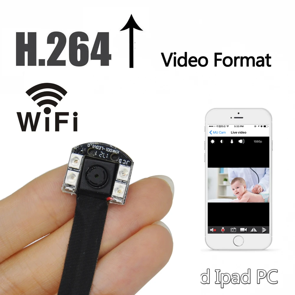 DIY Module Night Vision Mini WiFi Camera P2P Micro Camera IP Sound Recording Motion Recorder Support Remote View
DIY Module Night Vision Mini WiFi Camera P2P Micro Camera IP Sound Recording Motion Recorder Support Remote View