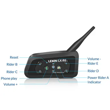 1PC LEXIN R6 1200M Bluetooth helmet Intercom Motorcycle wireless BT interphone upto 6 Riders headset intercomunicadores de motos
1PC LEXIN R6 1200M Bluetooth helmet Intercom Motorcycle wireless BT interphone upto 6 Riders headset intercomunicadores de motos
