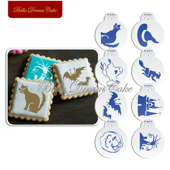 Halloween Glost Hat Cat Cookies Stencils Fondant Chocolate Cake Mold Coffee Stencil Template Cake Decorating Tool Bakeware
Halloween Glost Hat Cat Cookies Stencils Fondant Chocolate Cake Mold Coffee Stencil Template Cake Decorating Tool Bakeware