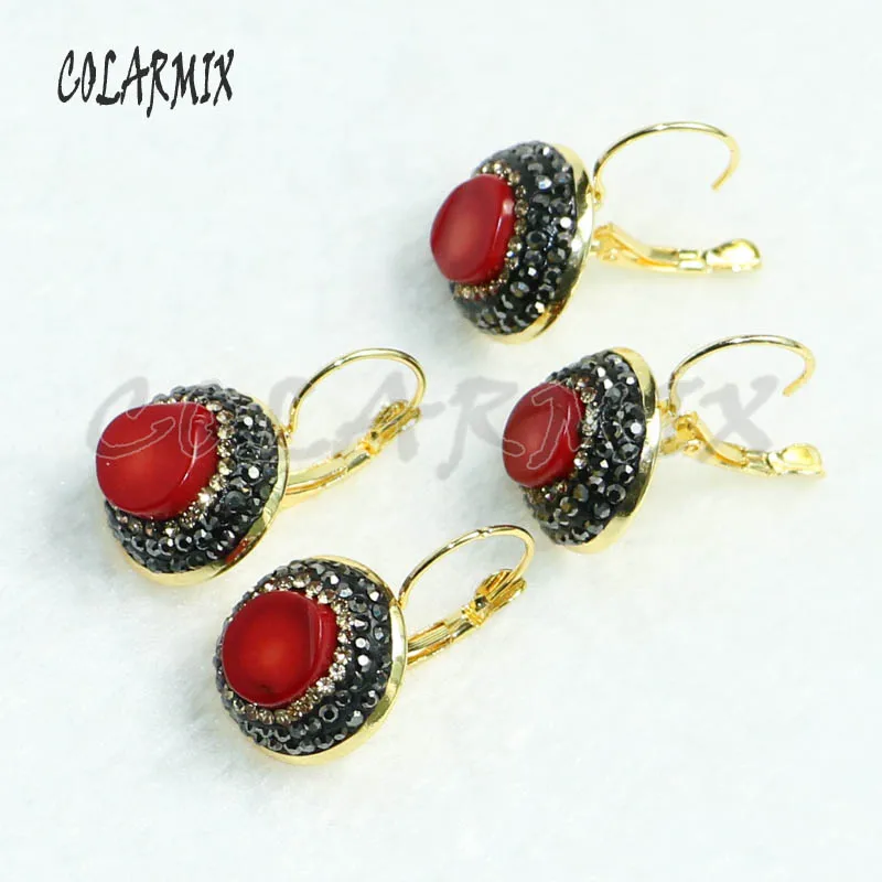 8 Pairs Fashion Red Coral earrings pave rhinestone Gold color metal earrings gift for lady 7000
8 Pairs Fashion Red Coral earrings pave rhinestone Gold color metal earrings gift for lady 7000
