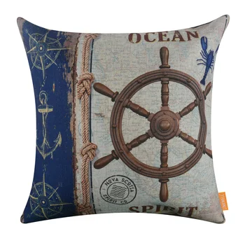 LINKWELL 45x45cm Vintage Dark Blue Anchor Compass Ocean Spirit Rudder Lobster Sea Authentic Pillowcase Burlap Cushion Cover
LINKWELL 45x45cm Vintage Dark Blue Anchor Compass Ocean Spirit Rudder Lobster Sea Authentic Pillowcase Burlap Cushion Cover