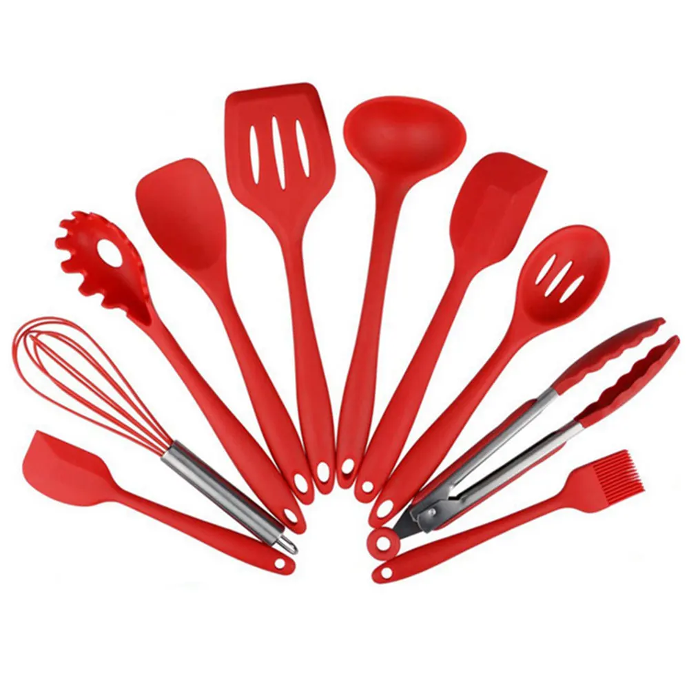 10pcs Set Of Non-Stick Kitchenware Silicone Heat Resistant Kitchen Cooking Utensils Baking Tool Cooking Tool Sets
10pcs Set Of Non-Stick Kitchenware Silicone Heat Resistant Kitchen Cooking Utensils Baking Tool Cooking Tool Sets