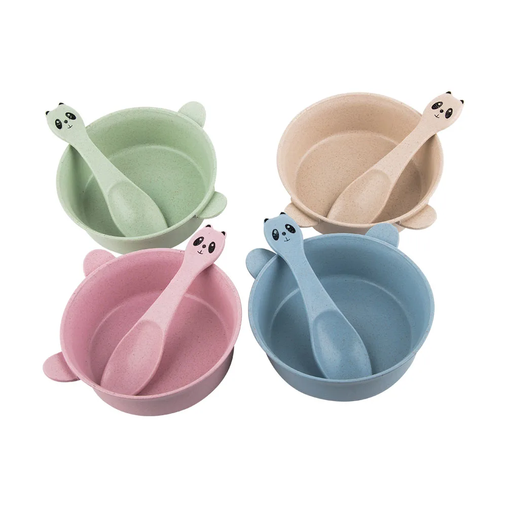 2Pcs/Set Baby Feeding Cartoon Food Dinnerware Lovely Panda Wheat Straw Children Training Dinnerware Plate Bowl Spoon
2Pcs/Set Baby Feeding Cartoon Food Dinnerware Lovely Panda Wheat Straw Children Training Dinnerware Plate Bowl Spoon