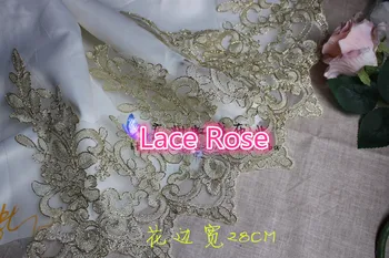 3yards/lot Luxury Super wide light gold embroidery lace fabric bridal wedding dress lace trim Sewing Accessories 28cm Width
3yards/lot Luxury Super wide light gold embroidery lace fabric bridal wedding dress lace trim Sewing Accessories 28cm Width