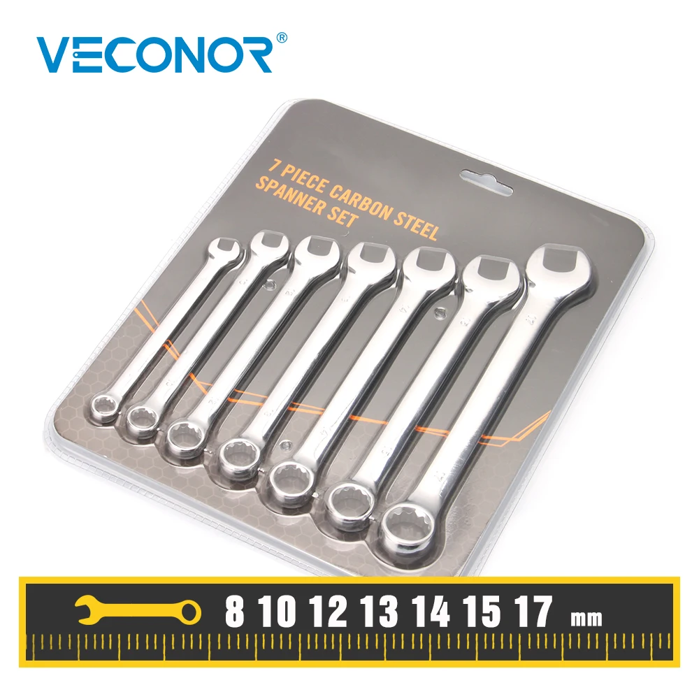 Veconor Combination Wrench Set 7 Pieces Metric 8 10 12 13 14 15 17 mm Open and Box End Home Car Repair Hand Tools Spanner Kits
Veconor Combination Wrench Set 7 Pieces Metric 8 10 12 13 14 15 17 mm Open and Box End Home Car Repair Hand Tools Spanner Kits