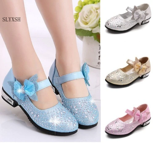SLYXSH hot 2019 Children Princess Leather Shoes Girls Rhinestone Butterfly Knot High Heels Dress Party Shoes Girls dance shoes 
SLYXSH hot 2019 Children Princess Leather Shoes Girls Rhinestone Butterfly Knot High Heels Dress Party Shoes Girls dance shoes