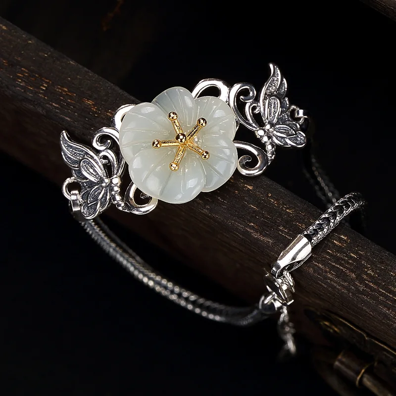 100% Authentic 925 Sterling Silver Charm Bracelets For Women High Quality Natural Stone Plum Blossom Flower Bracelets
100% Authentic 925 Sterling Silver Charm Bracelets For Women High Quality Natural Stone Plum Blossom Flower Bracelets