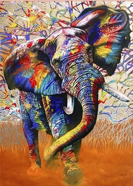 Full circular 5D DIY diamond painting color elephant cross stitch diamond embroidery rhinestone pattern home decoration
Full circular 5D DIY diamond painting color elephant cross stitch diamond embroidery rhinestone pattern home decoration
