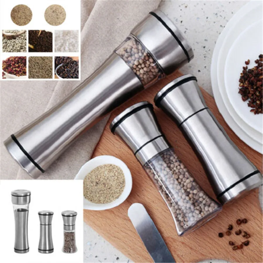Home Stainless Steel Manual Salt Pepper Spice Mill Grinder Kitchen Hand Tool
Home Stainless Steel Manual Salt Pepper Spice Mill Grinder Kitchen Hand Tool