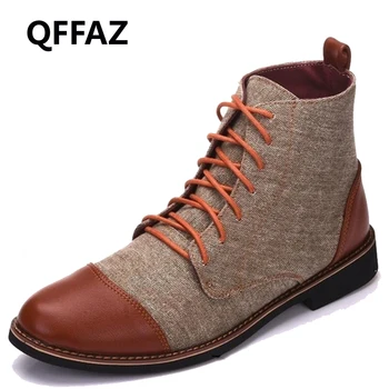 QFFAZ Men Boots Pointed Toe men Oxford Dress Shoes canvas men Casual Shoes ankle boots chaussures men Big Size 39-48
QFFAZ Men Boots Pointed Toe men Oxford Dress Shoes canvas men Casual Shoes ankle boots chaussures men Big Size 39-48