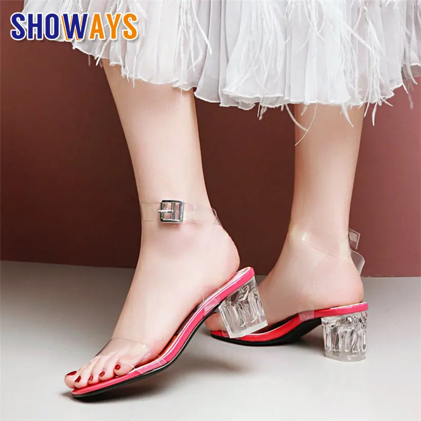 Elegant Women Sandals Transparent PVC Crystal Square Block High Heels Casual Party Wedding Clear Ankle Strap Summer Ladies Shoes
Elegant Women Sandals Transparent PVC Crystal Square Block High Heels Casual Party Wedding Clear Ankle Strap Summer Ladies Shoes