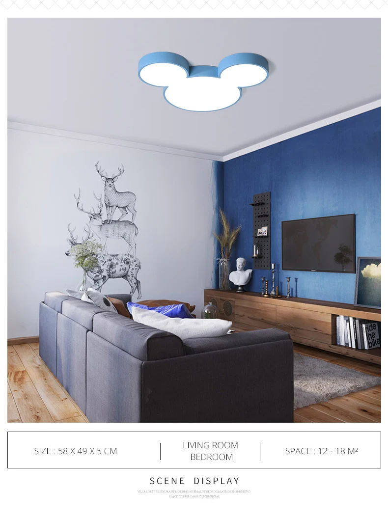 DX Color Mickey Led Ceiling Lights (3)