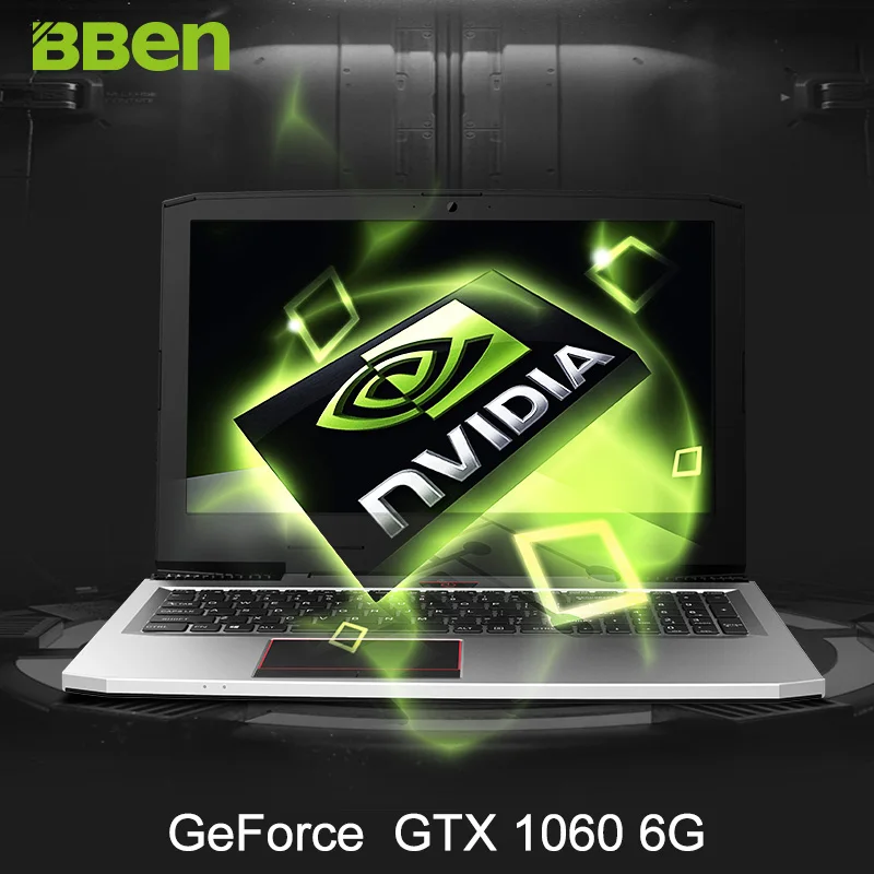 

BBEN G16 15.6" Pro Win10 Intel I7 7700HQ CPU NVIDIA GTX1060 GDDR5 16G Ram DDR4 RJ45 Wifi BT4.0 Backlit Gaming Laptop Computer