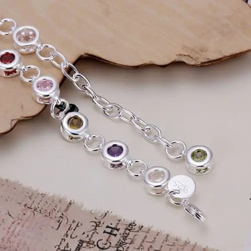 Silver Fashion Jewelry 925 Jewelry Silver Plated Bracelet Free Shipping Round Color Stone Crystal New Gifts Bracelet KN-H259
Silver Fashion Jewelry 925 Jewelry Silver Plated Bracelet Free Shipping Round Color Stone Crystal New Gifts Bracelet KN-H259