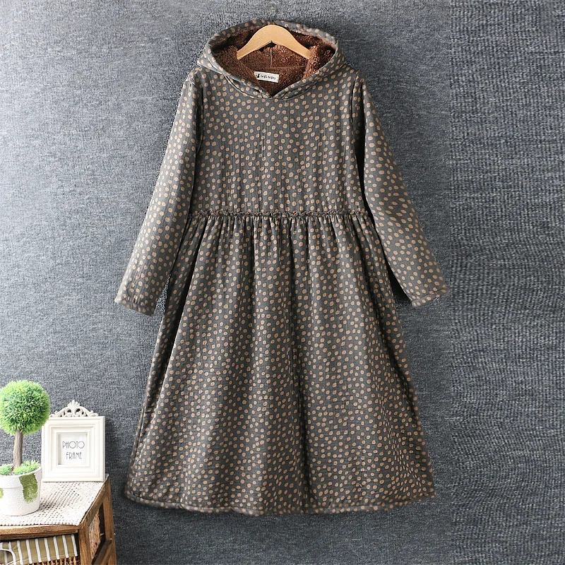 Women Winter Hooded Lamb Cashmere High Waist Thick Dress Long Sleeve Loose Cotton and Linen Mori Girl Dress Casual Female Dress
Women Winter Hooded Lamb Cashmere High Waist Thick Dress Long Sleeve Loose Cotton and Linen Mori Girl Dress Casual Female Dress