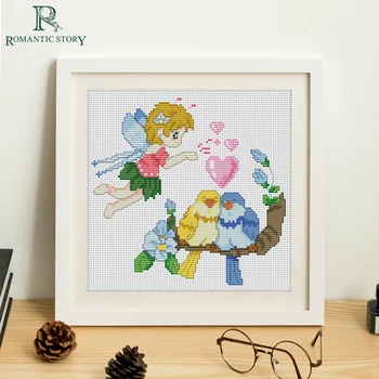 Romantic Story Cross Stitch Set DIY Beginners Needlework Embroidery Cartoon Angel Blessing Bird in Love for Cross-stitch kits
Romantic Story Cross Stitch Set DIY Beginners Needlework Embroidery Cartoon Angel Blessing Bird in Love for Cross-stitch kits