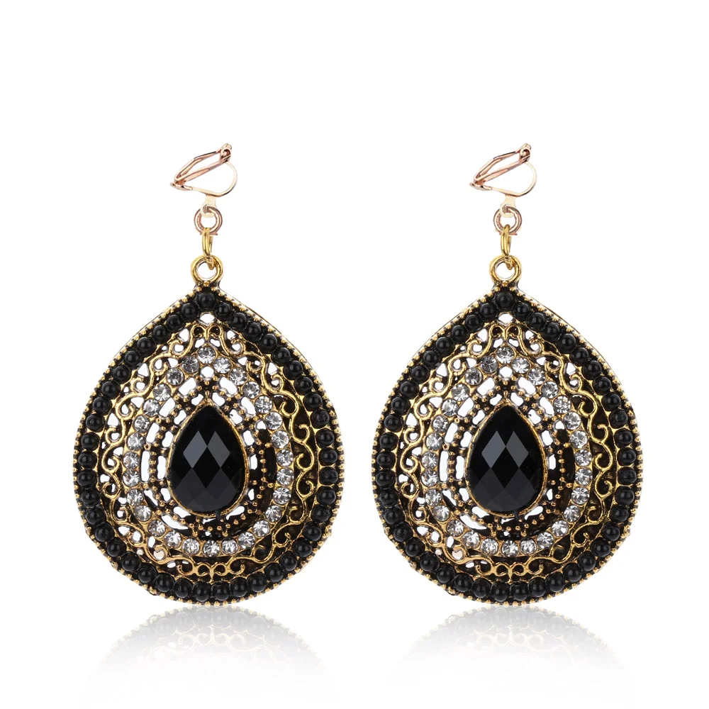 New Party Bijoux Bohemia Statement Crystal Clip Earrings Boho Turkish Vintage Ethnic Jewelry No Pierced Earrings for Women 2019
New Party Bijoux Bohemia Statement Crystal Clip Earrings Boho Turkish Vintage Ethnic Jewelry No Pierced Earrings for Women 2019