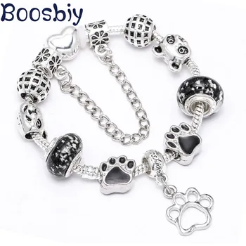 Boosbiy Dropshipping Authentic Silver Plated Dog Beads Charm Bracelet DIY Fine Bracelet For Women Couple Jewelry Gift
Boosbiy Dropshipping Authentic Silver Plated Dog Beads Charm Bracelet DIY Fine Bracelet For Women Couple Jewelry Gift