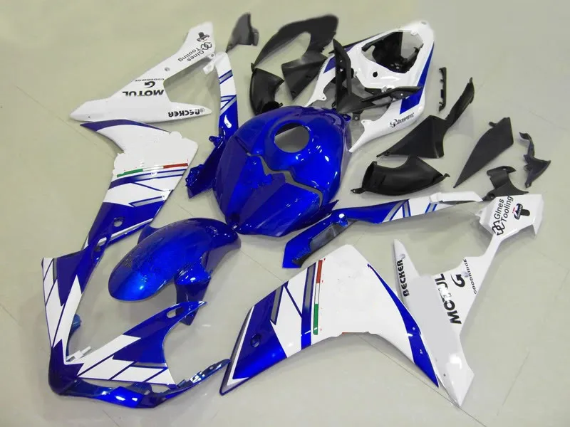 Full tank cover Injection mold Fairing kit for YAMAHA YZFR1 07 08 YZF R1 2007 2008 YZF1000 ABS white blue Fairings set+gifts
Full tank cover Injection mold Fairing kit for YAMAHA YZFR1 07 08 YZF R1 2007 2008 YZF1000 ABS white blue Fairings set+gifts