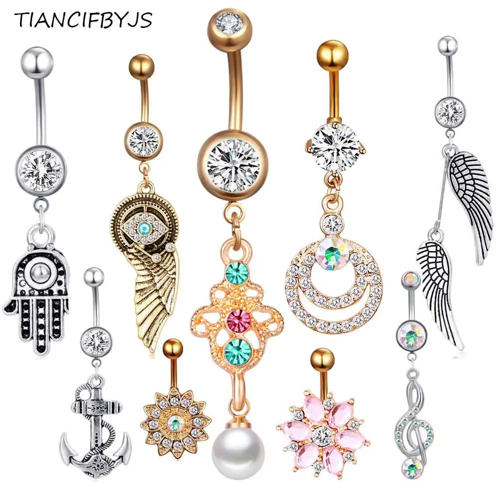 TIANCIFBYJS Belly Button Rings Tribal Dangle Set Surgical Steel 14G Curved Barbells Piercing Bar Body Jewelry Navel Piercing
TIANCIFBYJS Belly Button Rings Tribal Dangle Set Surgical Steel 14G Curved Barbells Piercing Bar Body Jewelry Navel Piercing