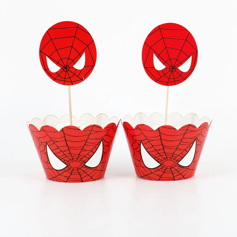 24pcs Spiderman Cupcake Cake Wrappers Toppers Baby Shower Kids Children Birthday Party Decorative Supplies
24pcs Spiderman Cupcake Cake Wrappers Toppers Baby Shower Kids Children Birthday Party Decorative Supplies