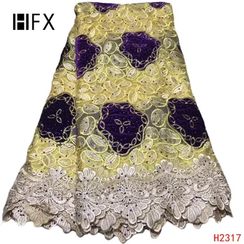 HFX African Lace Fabric Guipure 2019 High Quality Tulle Dress Yellow/Purple Net Lace French Lace Embroidery Fabric X2317
HFX African Lace Fabric Guipure 2019 High Quality Tulle Dress Yellow/Purple Net Lace French Lace Embroidery Fabric X2317