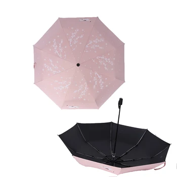 Non-automatic Folding Black Coating Umbrella Rain Women Cartoon Cherry Blossom Sun Umbrella Female Three Umbrella Guarda Chuva
Non-automatic Folding Black Coating Umbrella Rain Women Cartoon Cherry Blossom Sun Umbrella Female Three Umbrella Guarda Chuva