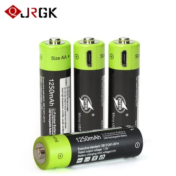 JRGK Grade USB Rechargeable Lithium Polymer Battery Bateria AA 1.5V 1250mAh ZNT5 Universal Batteies Charged By Micro USB Cable
JRGK Grade USB Rechargeable Lithium Polymer Battery Bateria AA 1.5V 1250mAh ZNT5 Universal Batteies Charged By Micro USB Cable