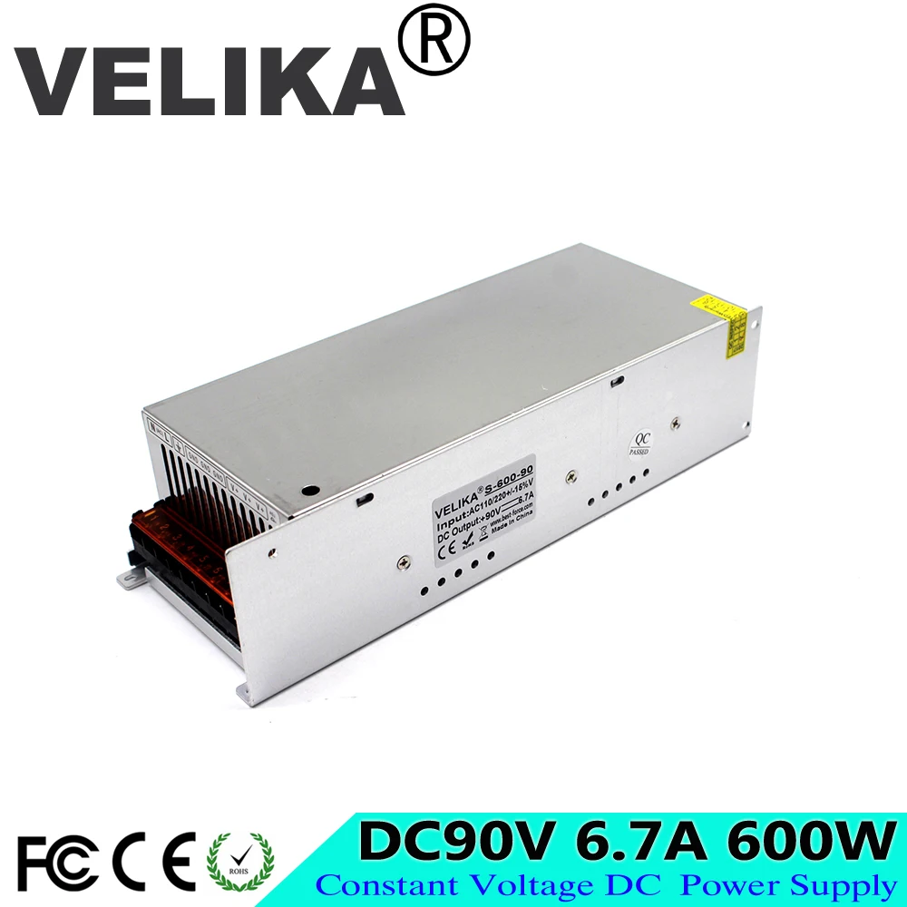 Single Output Switching power supply DC 90V 6.7A 600W SMPS for CNC Industrial Equipment Machine Stepper Motor Printer
Single Output Switching power supply DC 90V 6.7A 600W SMPS for CNC Industrial Equipment Machine Stepper Motor Printer