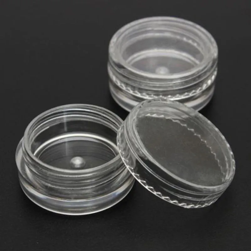 

10Pcs Plastic Mini Cosmetic Manicure 3g Empty Jar Pot Nail Art Rhinestone Gems Powder Container Refillable Bottles